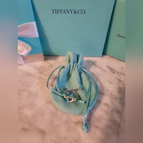 Tiffany & Co. Elsa Peretti Spain Open Heart Ring Sz-5 Sterling Silver 925 - Picture 10 of 16